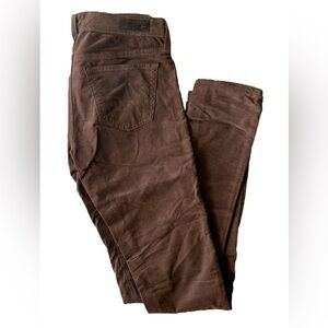 AG Adriano Goldschmied Brown Corduroy Pants | Size 25R